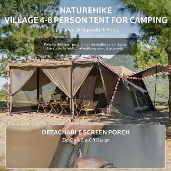 چادر اتوماتیک Village 13 Ti Black نیچرهایک مدل CNH22ZP004